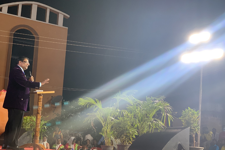 Thousands gathered at the three days prayer meeting held at Bidar, Karnataka by Grace Ministry on 26th, 27th and 28th of November, 2021 on the grounds of St Paul's Church. 